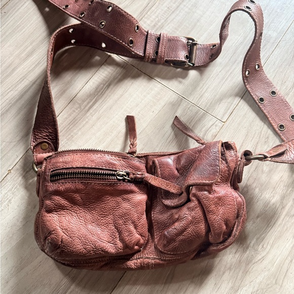 Free People Chocolate Brown Leather Crossbody with Grommet Strap - Picture 5 of 7